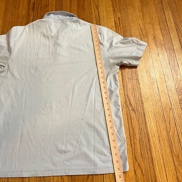 Travis Mathew Polo Shirt Mens Large Stripe Golf Gray * - Picture 6 of 8